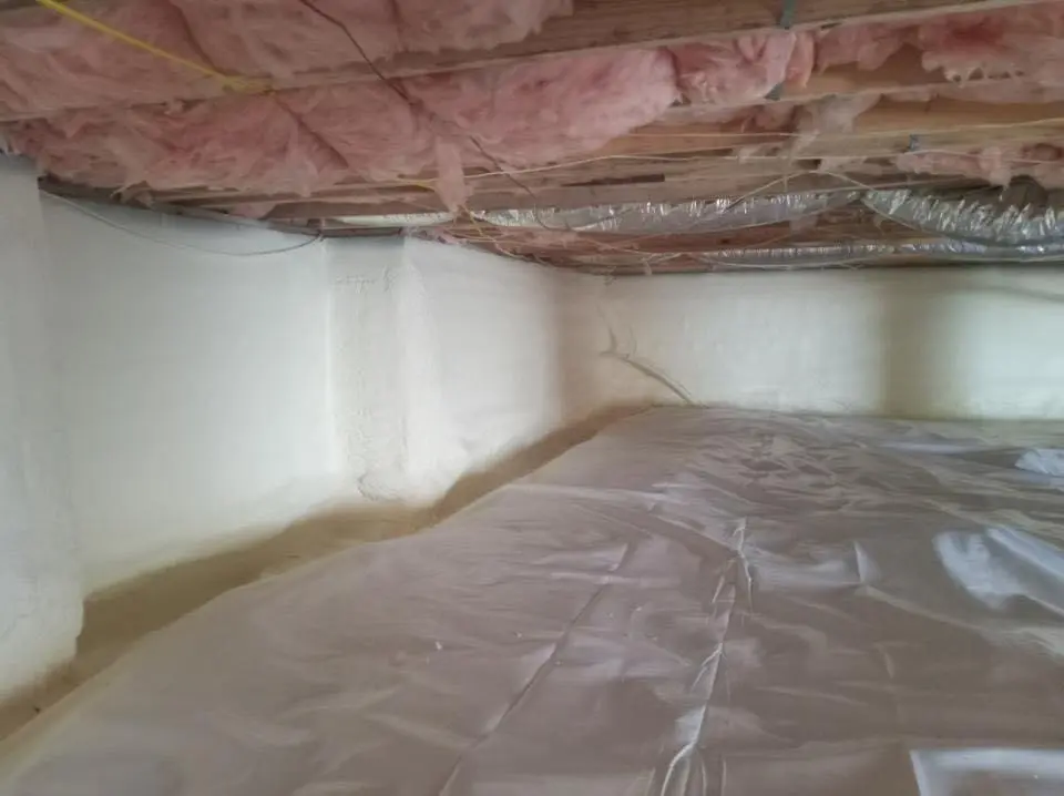 Crawl space encapsulation with closed-cell spray foam for Roof Maintenance in Cedar Falls